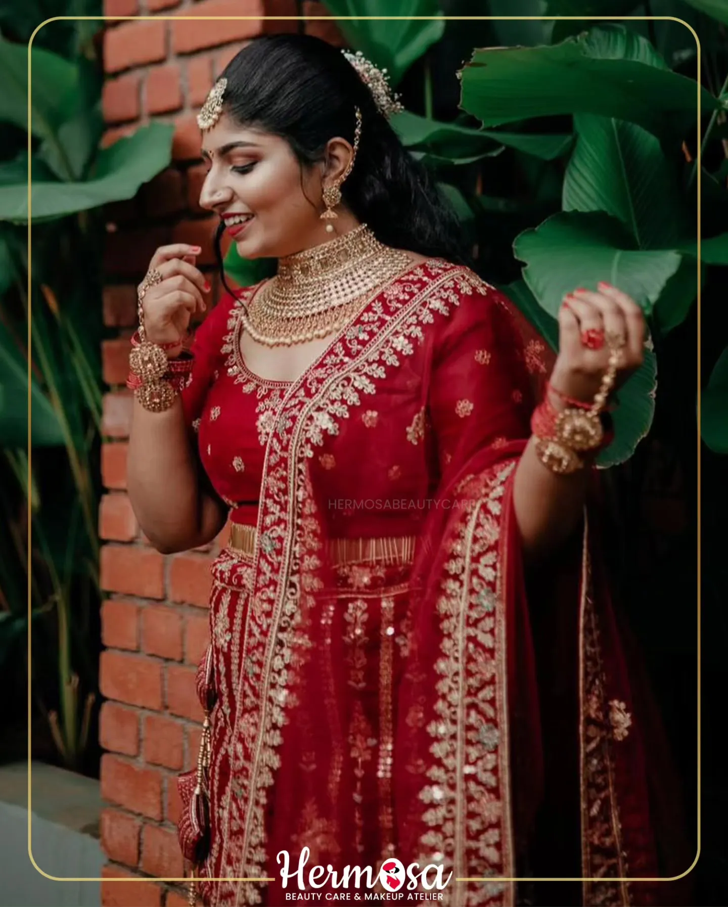 Bridal Makeover Look 1 - Hermosa Beauty Care Kottayam
