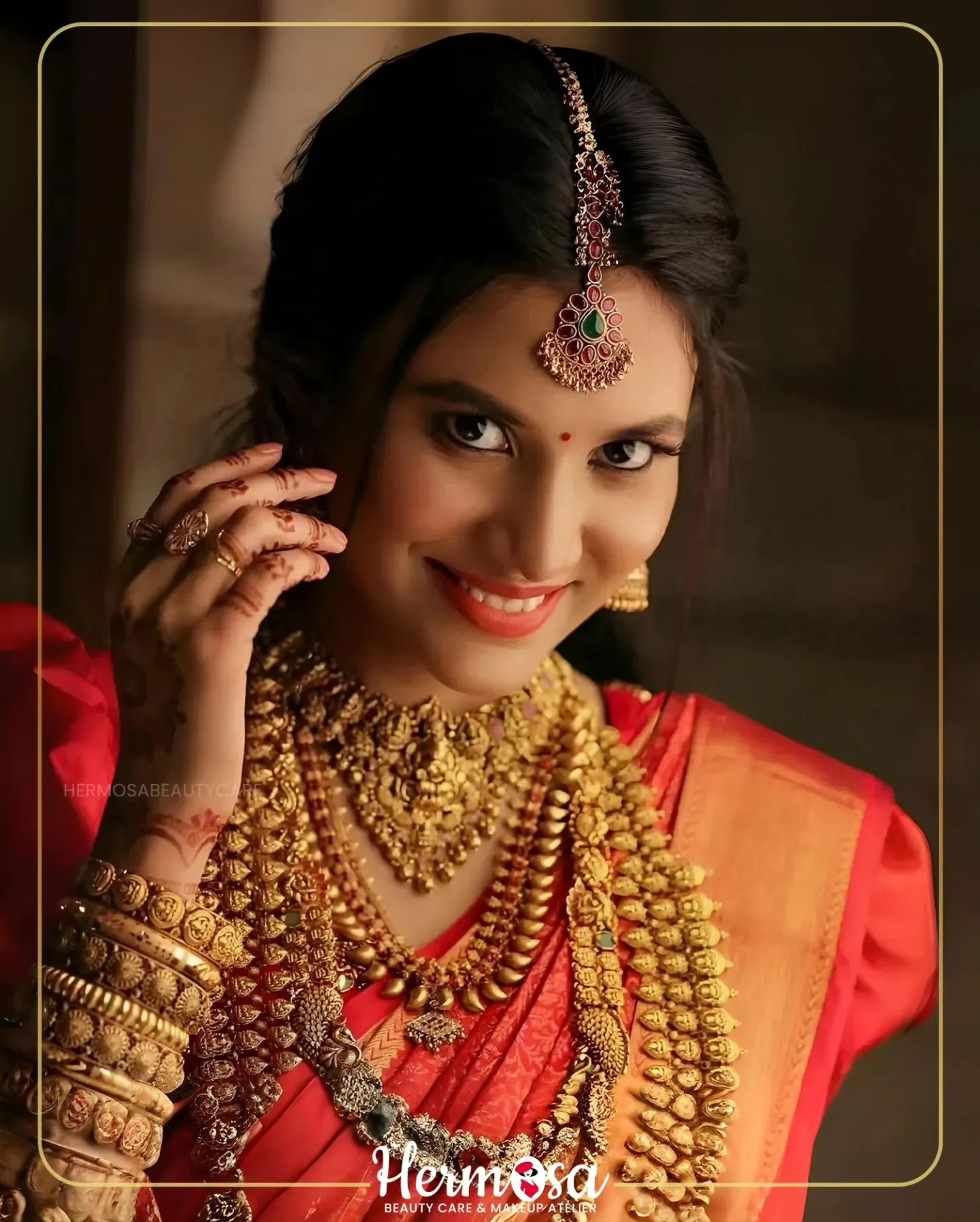 Bridal Makeover Look 3 - Hermosa Beauty Care Kottayam