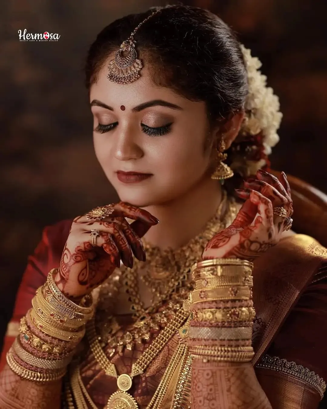 Bridal Makeover Look 4 - Hermosa Beauty Care Kottayam