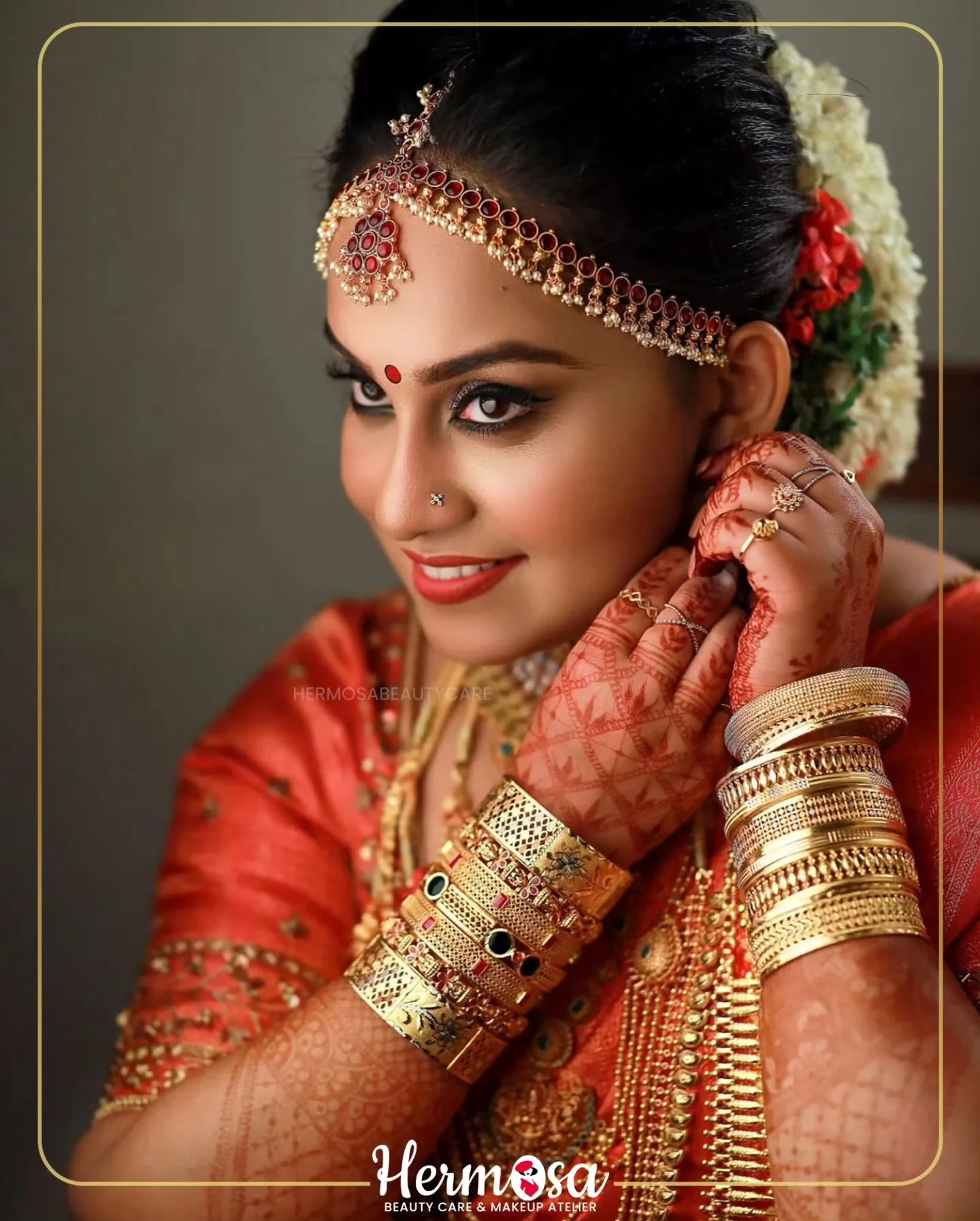 Bridal Makeover Look 6 - Hermosa Beauty Care Kottayam